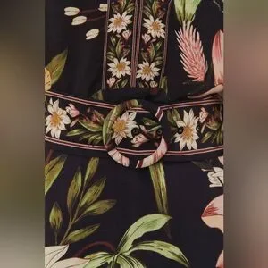 FARM Rio | Dresses | Farm Rio Black Surreal Flowers Long Sleeve Mini Dress  | Poshmark
